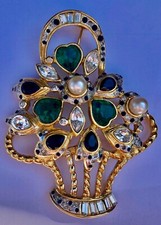 Broche ancienne strass d'occasion  Saint-Aubin-du-Cormier