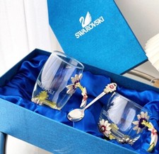 Canecas de cristal Swarovski canecas de suco canecas de café canecas de chá da tarde, usado comprar usado  Enviando para Brazil