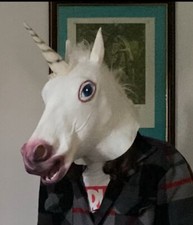 Einhorn pferdekopf maske gebraucht kaufen  Goslar