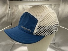 Boné de corrida PATAGONIA Duckbill ciclismo malha azul branca 5 painéis TAMANHO ÚNICO vintage comprar usado  Enviando para Brazil