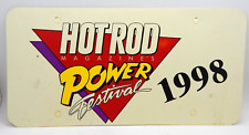 Placa de matrícula delantera Power Festival Hot Rod Magazine 1998 de colección, usado segunda mano  Embacar hacia Argentina