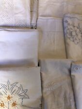 Bundle antique linen for sale  LONDON