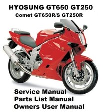 HYOSUNG GT650 GT250 Serviço de Oficina Peça de Reparo Manual PDF Arquivos COMET 650 250 comprar usado  Enviando para Brazil
