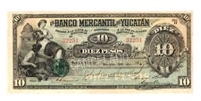 Usado, México 1904 Banco de Mercantil de Yucatán $10 UNC S#32251 comprar usado  Enviando para Brazil