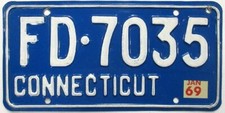 Connecticut 1969 blue for sale  Bloomsburg