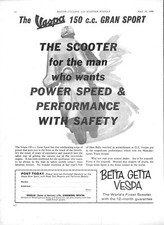 1960 advert vespa for sale  SIDCUP