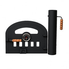 Puerta de Horno de Pizza de Acero con Pirómetro y Vidrio - Puerta de Horno de Arcilla para Chimenea segunda mano  Embacar hacia Mexico