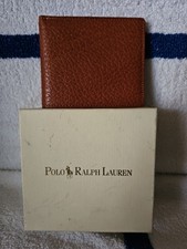 NOVO VINTAGE Polo Ralph Lauren Carteira Bi-Fold 4 X 3.5" Couro Karabu FEITO NA ESPANHA comprar usado  Enviando para Brazil