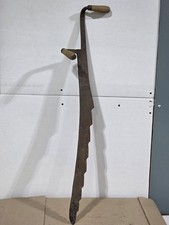 Antiguo cuchillo de corte de ensilado antiguo de heno primitivo de colección sierra de mano granero herramienta de granja segunda mano  Embacar hacia Mexico