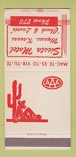 Capa Matchbook - Siesta Motel Ulysses KS telefone baixo # AMOSTRA DE USO 30 Strike comprar usado  Enviando para Brazil
