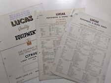 Citreon lucas parts for sale  WORCESTER