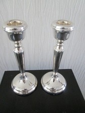 Pair silver candle for sale  NORTHAMPTON