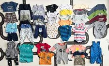 Lotes de roupas BABY BOYS (42 itens) novo na caixa 0-3 3-6 meses Calvin Kleins Disney Carter comprar usado  Enviando para Brazil