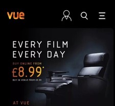 Vue cinema tickers for sale  GLASGOW