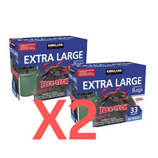 X2 Kirkland Signature Extra Grande FlexTech 33 Galões Cordão Bolsa de Lixo 180 Ct comprar usado  Enviando para Brazil