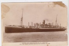 CARTÃO POSTAL DE ENVIO FOTOGRÁFICO S.S LARGS BAY SERVICE ENTRE INGLATERRA E AUSTRÁLIA comprar usado  Enviando para Brazil