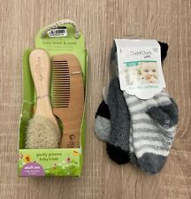 Green Sprouts Bebê Escova E Pente/Cuddle Duds Conjunto Combo Meias Bebê comprar usado  Enviando para Brazil
