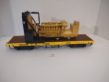 Carro plano Bachmann escala G com gerador a diesel industrial Laterpillar, usado comprar usado  Enviando para Brazil