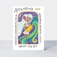 Aquarius birthday card for sale  LEIGHTON BUZZARD