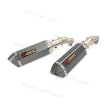 Sistema de exaustão pontas pretas tubo médio para Kawasaki ER6N ER6F Ninja EX650 2006-2011 comprar usado  Enviando para Brazil