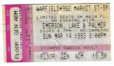 Ingresso raro esboço e ELP Emerson Lake and Palmer 14/03/93 São Francisco CA comprar usado  Enviando para Brazil