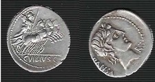 Denario repubblica romana usato  Lodi Vecchio