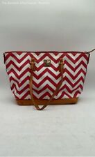 Bolsa tote Dooney & Bourke feminina vermelha branca Chevron alça dupla bolsos internos comprar usado  Enviando para Brazil