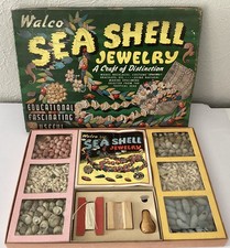 Kit de artesanato vintage 1945 Walco Bead Sea Shell Joias Concha INCRÍVEL COMPLETO comprar usado  Enviando para Brazil
