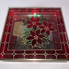 Poinsettia stained glass for sale  North Richland Hills