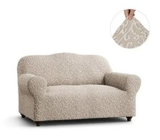 Capa para Sofá Mamma Mia, Loveseat 2 Lugares, Jacquard 3D, Bege, usado comprar usado  Enviando para Brazil