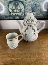 Partylite teapot ivory for sale  HORSHAM