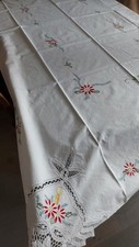 Tischdecke weiß bestickt gebraucht kaufen  Euskirchen