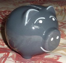 Tirelire cochon gris d'occasion  Rinxent