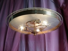 Lampadario vetro ottone usato  Roe Volciano