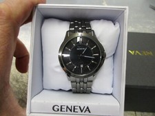 Novo Antigo Estoque Calendário Genebra Relógio de Quartzo Masculino Tom Gunmetal comprar usado  Enviando para Brazil