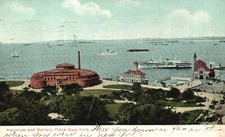 Cartão postal NY New York City Aquarium & Battery Place publicado 1908 vintage PC K1760 comprar usado  Enviando para Brazil