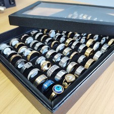Wholesale Lot 100pcs Mixed Ring Men's Women's Fashion Stainless Steel Band Rings comprar usado  Enviando para Brazil