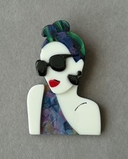 Retro brosche dame gebraucht kaufen  Recklinghausen