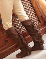 Suede fringe boots for sale  EDINBURGH