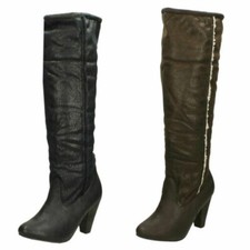 Mujer Spot On hasta la Rodilla Forro Polar Botas de Tacón comprar usado Mujer Spot On hasta la Rodilla Forro Polar Botas de Tacón comprar usado  Enviando para Brazil