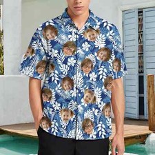 Camisa havaiana personalizada com rosto, camisa havaiana personalizada para despedida de solteiro comprar usado  Enviando para Brazil