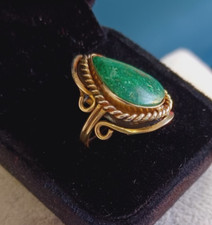 Vintage ring green for sale  HIGHBRIDGE