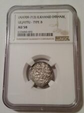 NGC Imperio Mongol Ilkhanid Khanate Uljaytu AD 1304-16 Plata Dirham AU58 Tonificación segunda mano  Embacar hacia Argentina