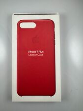 NOVA em Caixa Aberta Original Capa de Couro Genuína Apple para iPhone 7 Plus 8 Plus Vermelha comprar usado  Enviando para Brazil