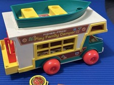 Vintage FISHER PRICE Play Family CAMPER BOAT #994 '72 com Caixa - incompleto comprar usado  Enviando para Brazil