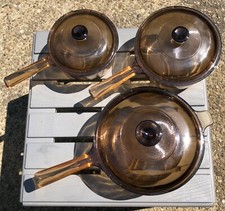 Conjunto de panelas VISION WARE Corning PYREX âmbar vidro 6 peças EUA 2,5 1,5 1 litro comprar usado  Enviando para Brazil
