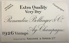 Renaudin bollinger étiquette d'occasion  Étaples