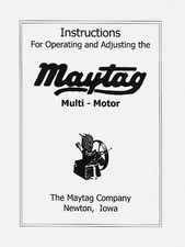 Maytag Vertical Multi Motor Instruções de Operação (leia a descrição) comprar usado  Enviando para Brazil