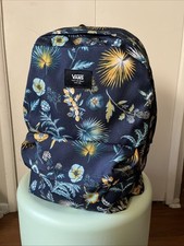 Mochila de bolso para laptop Vans floral azul e amarelo old skool, usado comprar usado  Enviando para Brazil