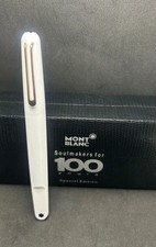 Usado, Caneta esferográfica Montblanc M Series corpo branco + clipe bronze tinta preta com caixa comprar usado  Enviando para Brazil